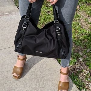 Calvin Klein Nylon Black Shoulder Bag